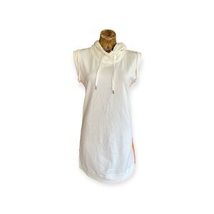 Sunidays hooded dress casual white short sleeve orange one size